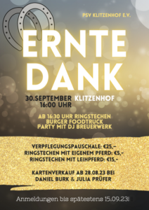 Erntedankfest 2023 Klitzenhof